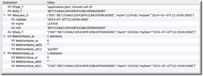 JSON object received and processed by 4D